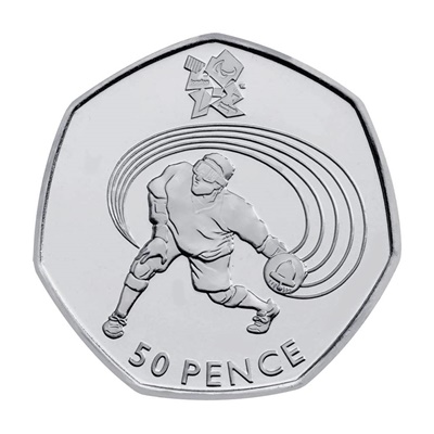 2011 Silver 50p - London 2012 Sports Collection - GOALBALL